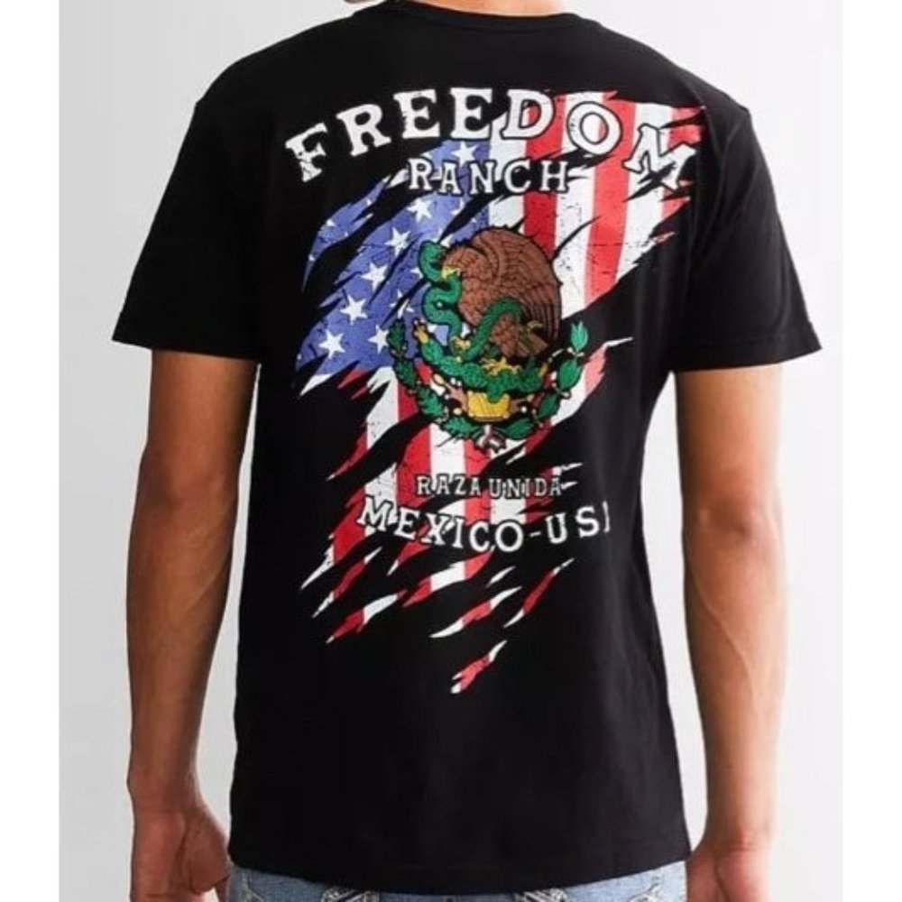 FREEDOM RANCH VIVA THE FLAGS S /S TEE SZ SMALL